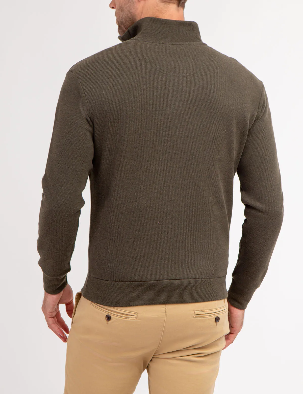 1/4 ZIP FLATBACK PULLOVER