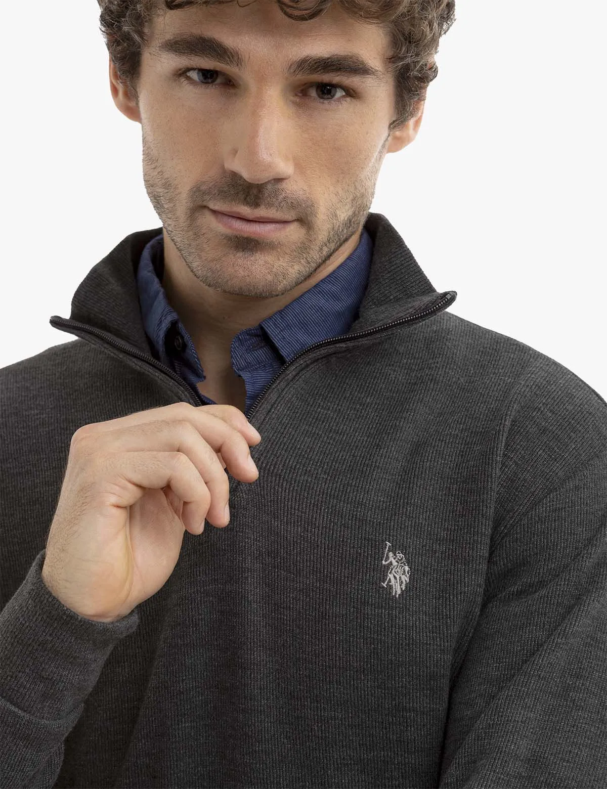 1/4 ZIP FLATBACK PULLOVER