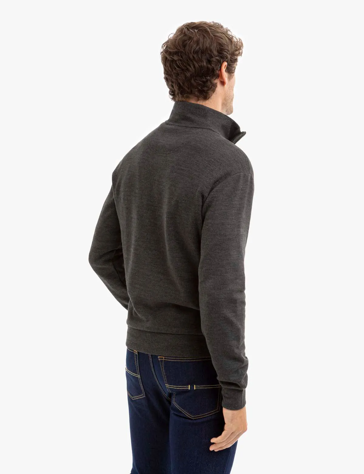 1/4 ZIP FLATBACK PULLOVER