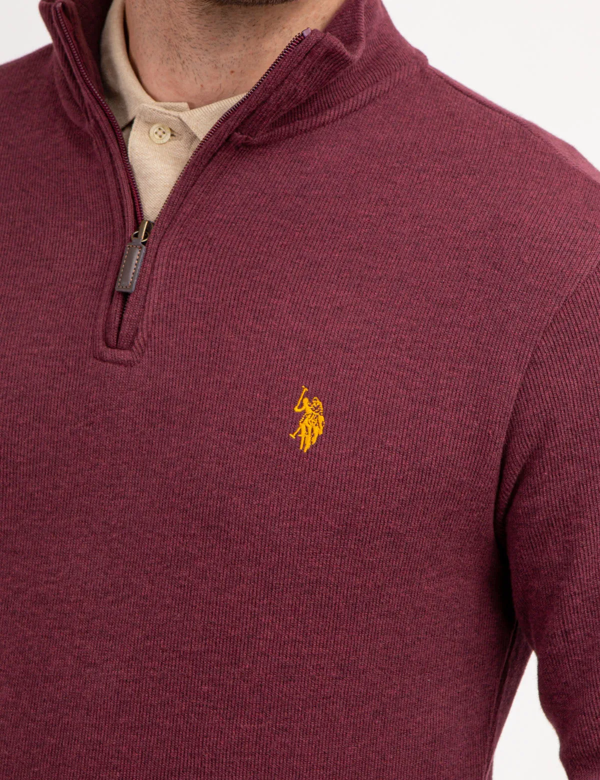 1/4 ZIP FLATBACK PULLOVER