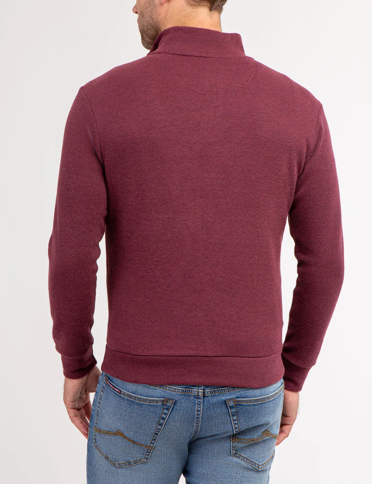 1/4 ZIP FLATBACK PULLOVER