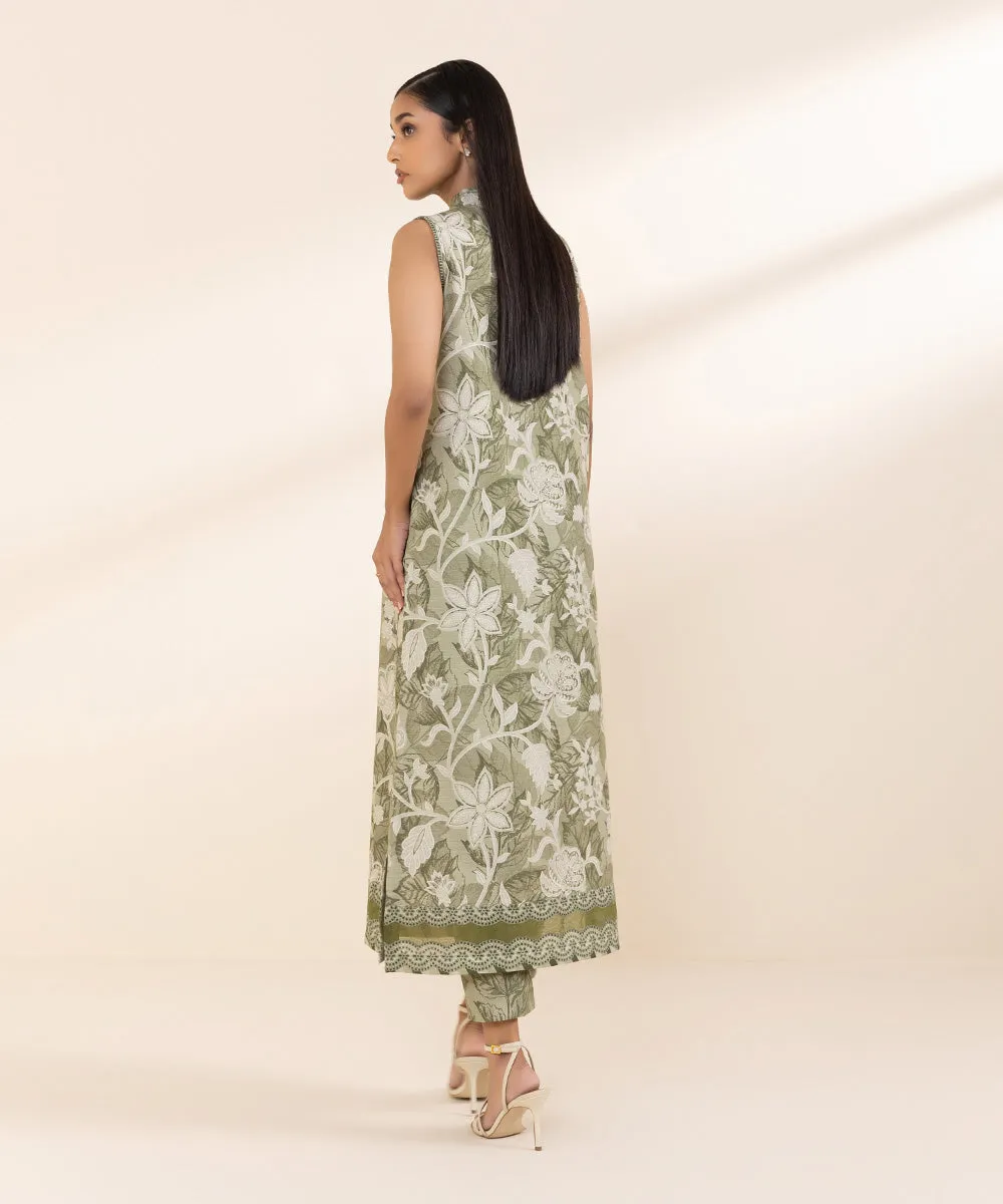 2 Piece - Printed Khaddar Suit