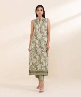 2 Piece - Printed Khaddar Suit