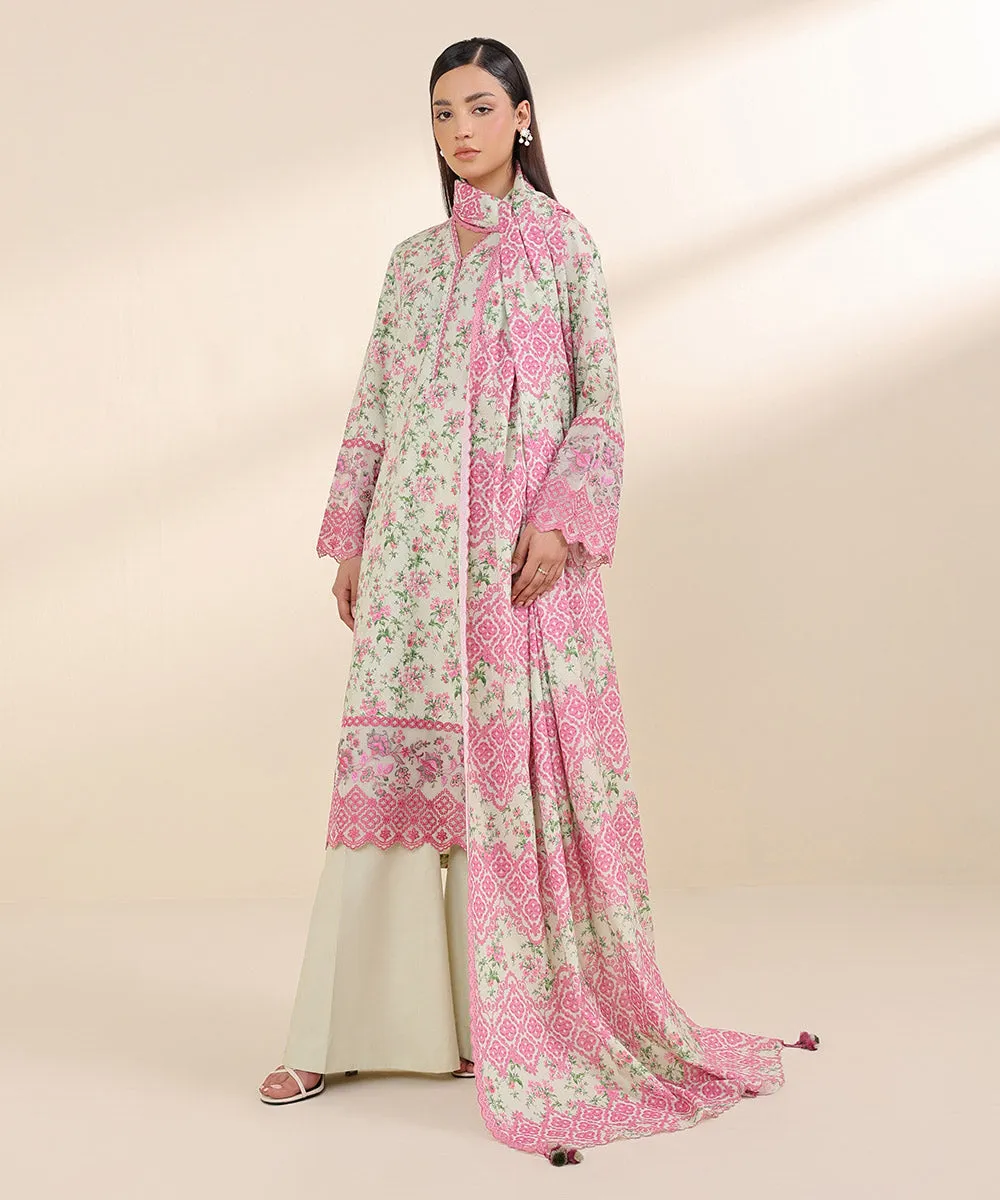 3 Piece - Embroidered Karandi Suit