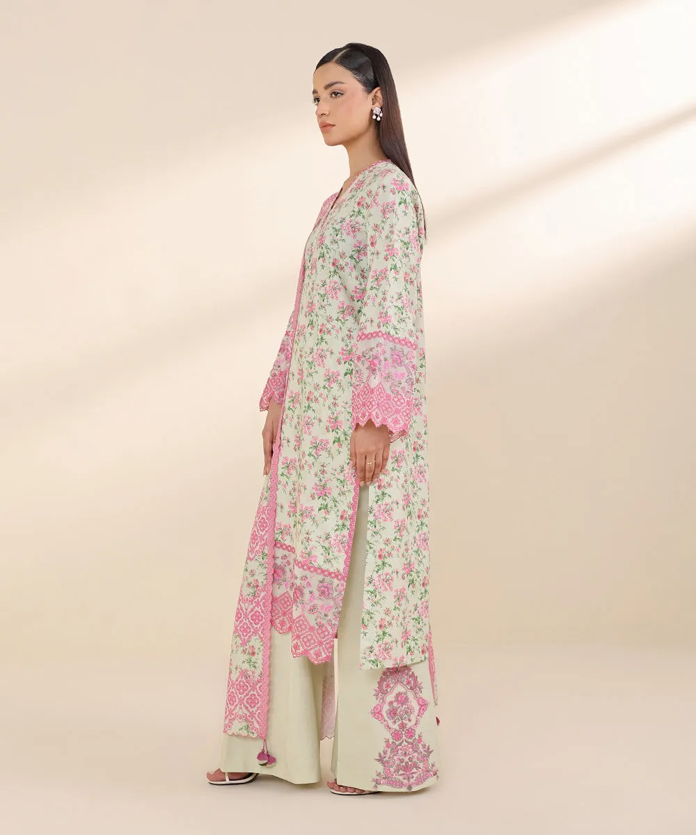 3 Piece - Embroidered Karandi Suit