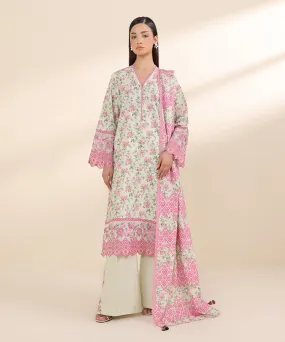 3 Piece - Embroidered Karandi Suit