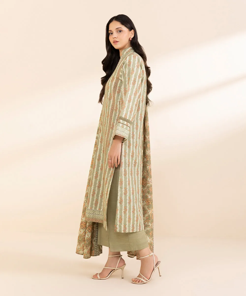 3 Piece - Printed Light Khaddar Suit