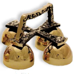 4 Cup Satin Brass Altar Bells