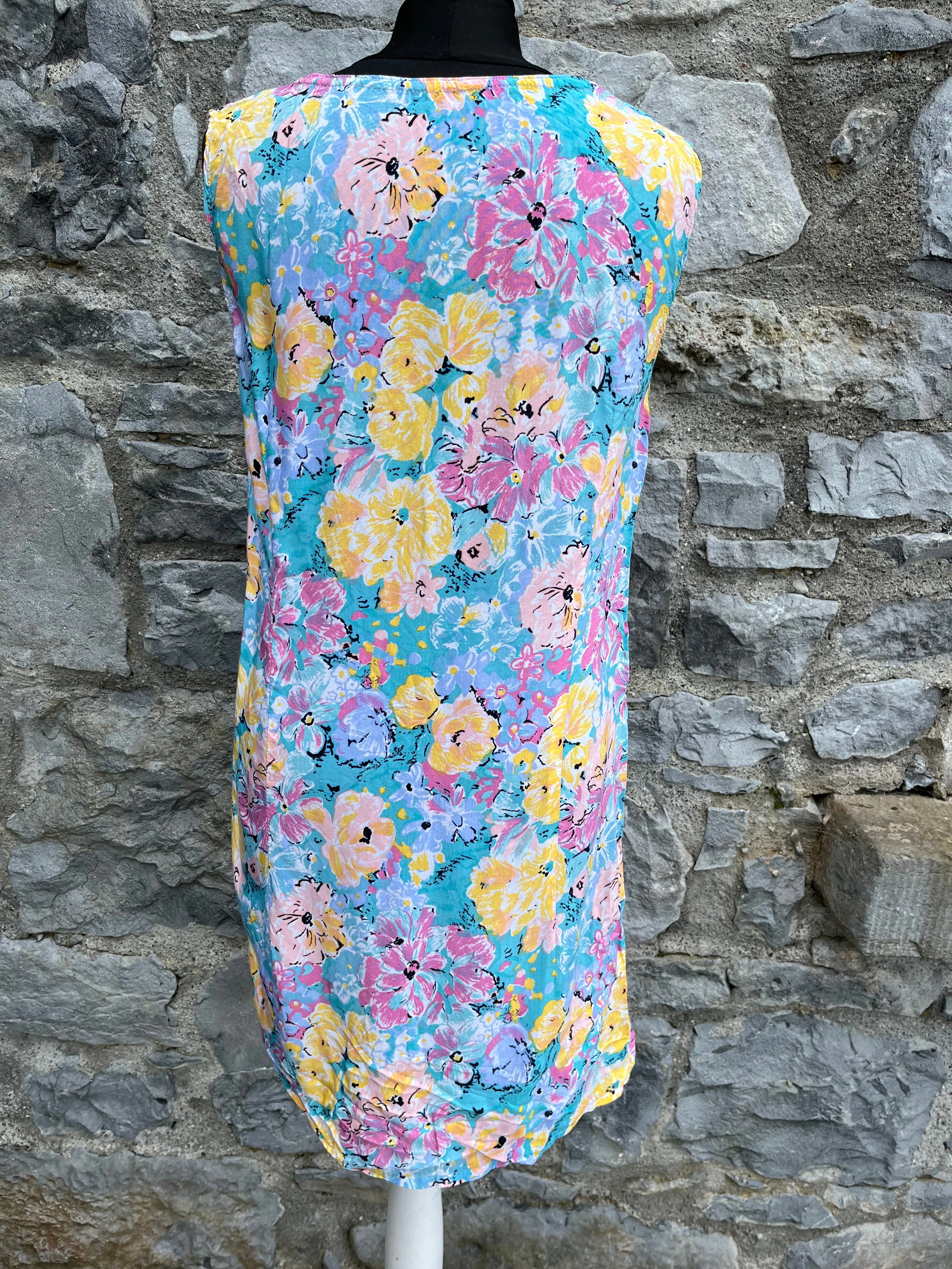 80s floral dress&shirt uk 8