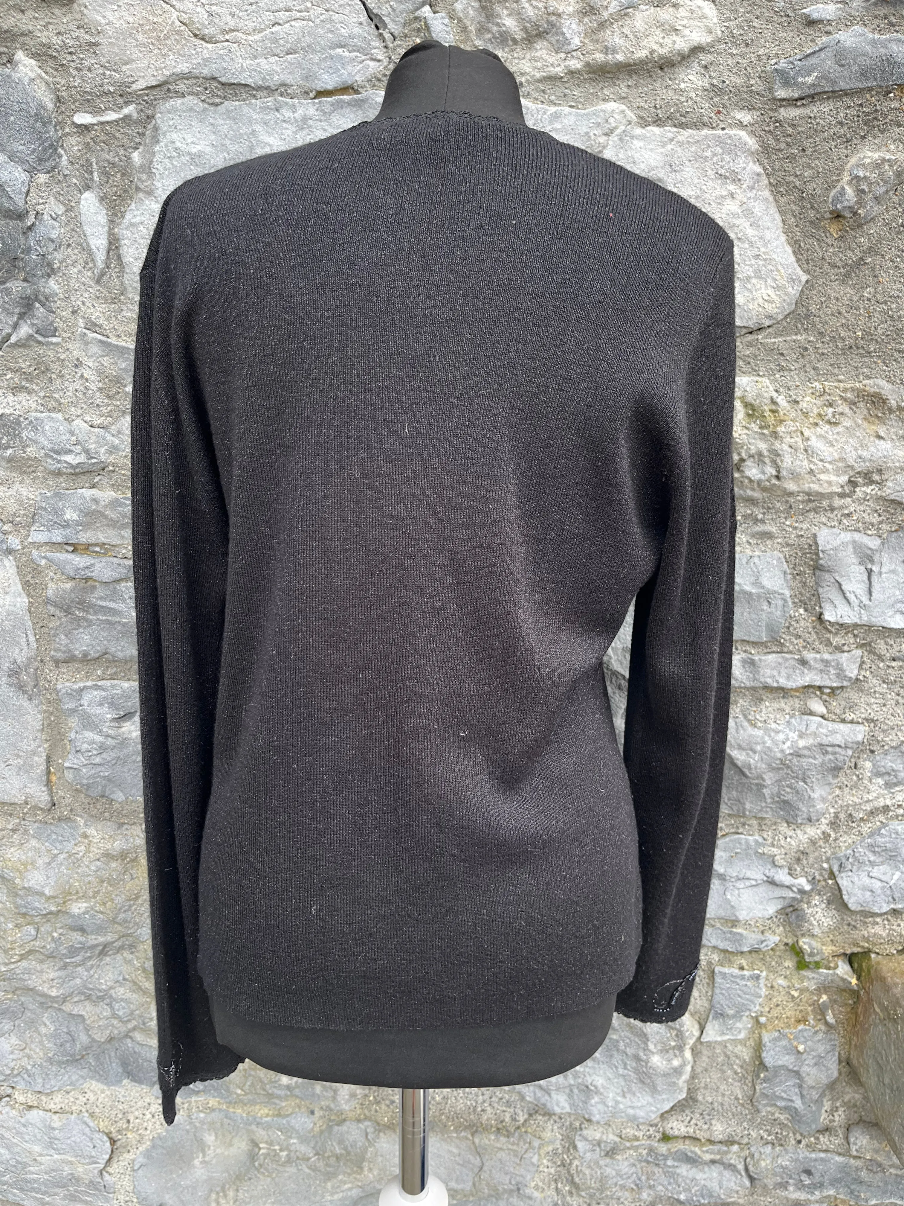 90s black sequin jumper uk 12-14