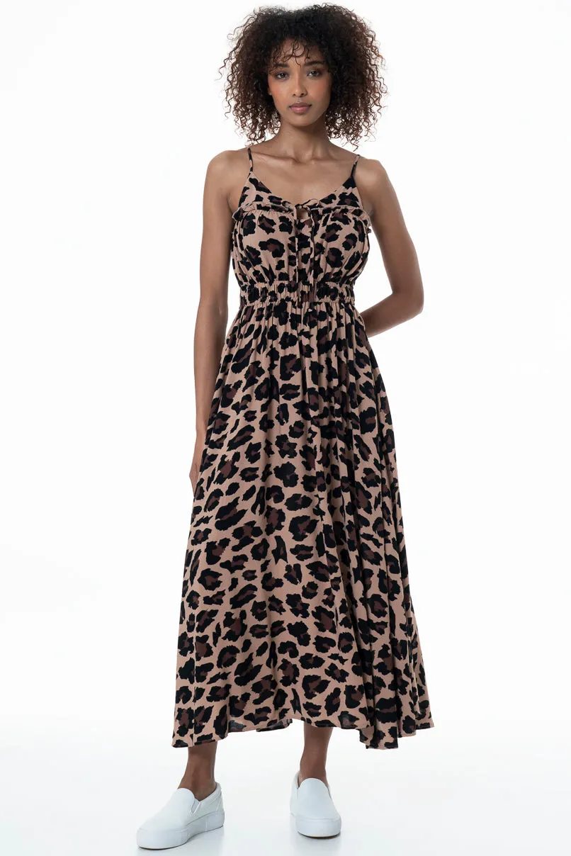 Animal Printed Dress _ 153773 _ Brown