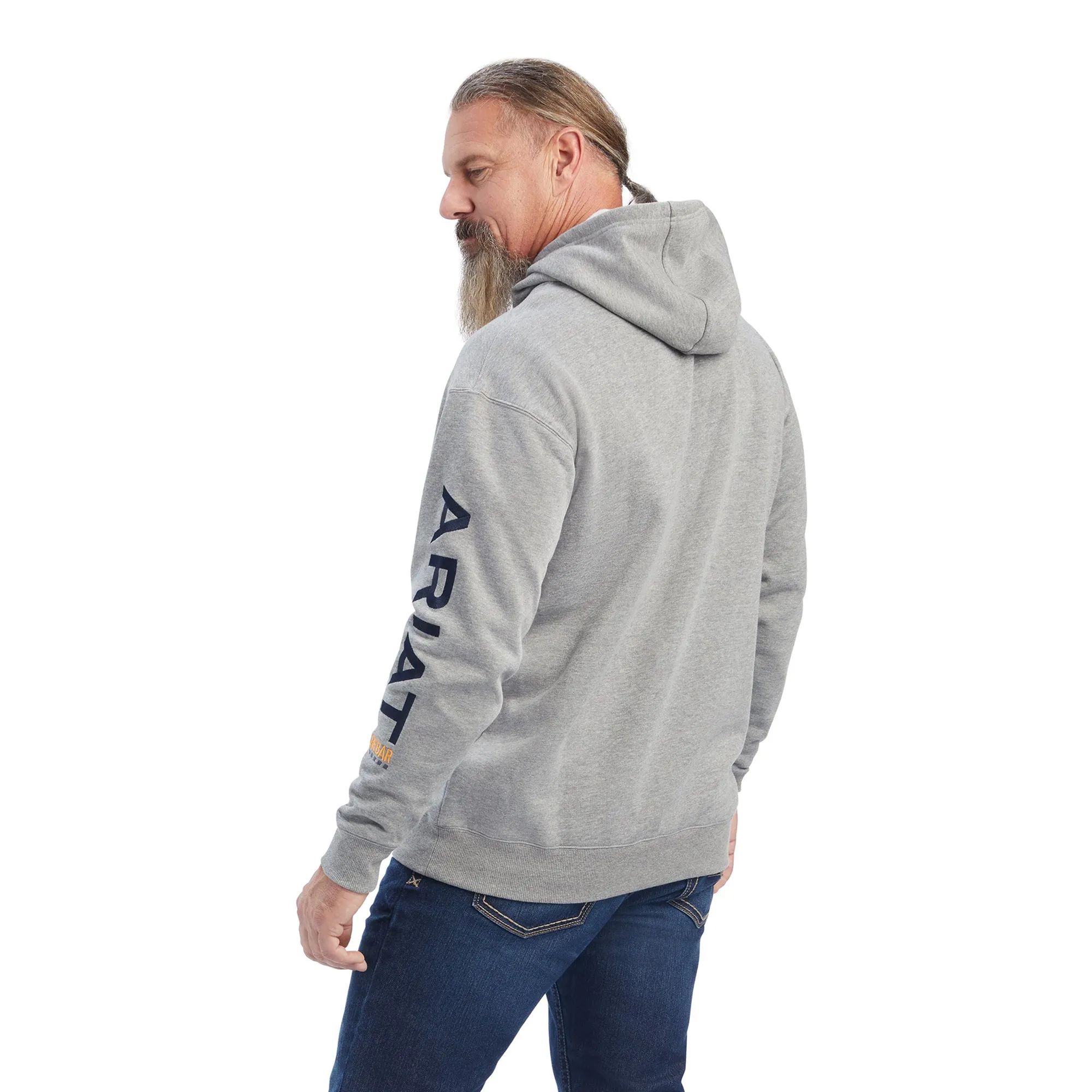 Ariat Men's Rebar Graphic Hoodie_Heather Grey