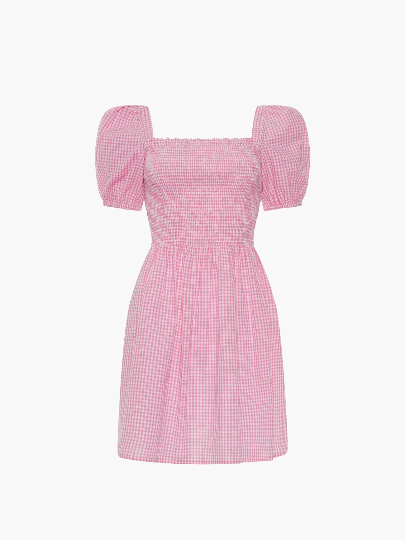 Artina Gingham Smocked Mini Dress