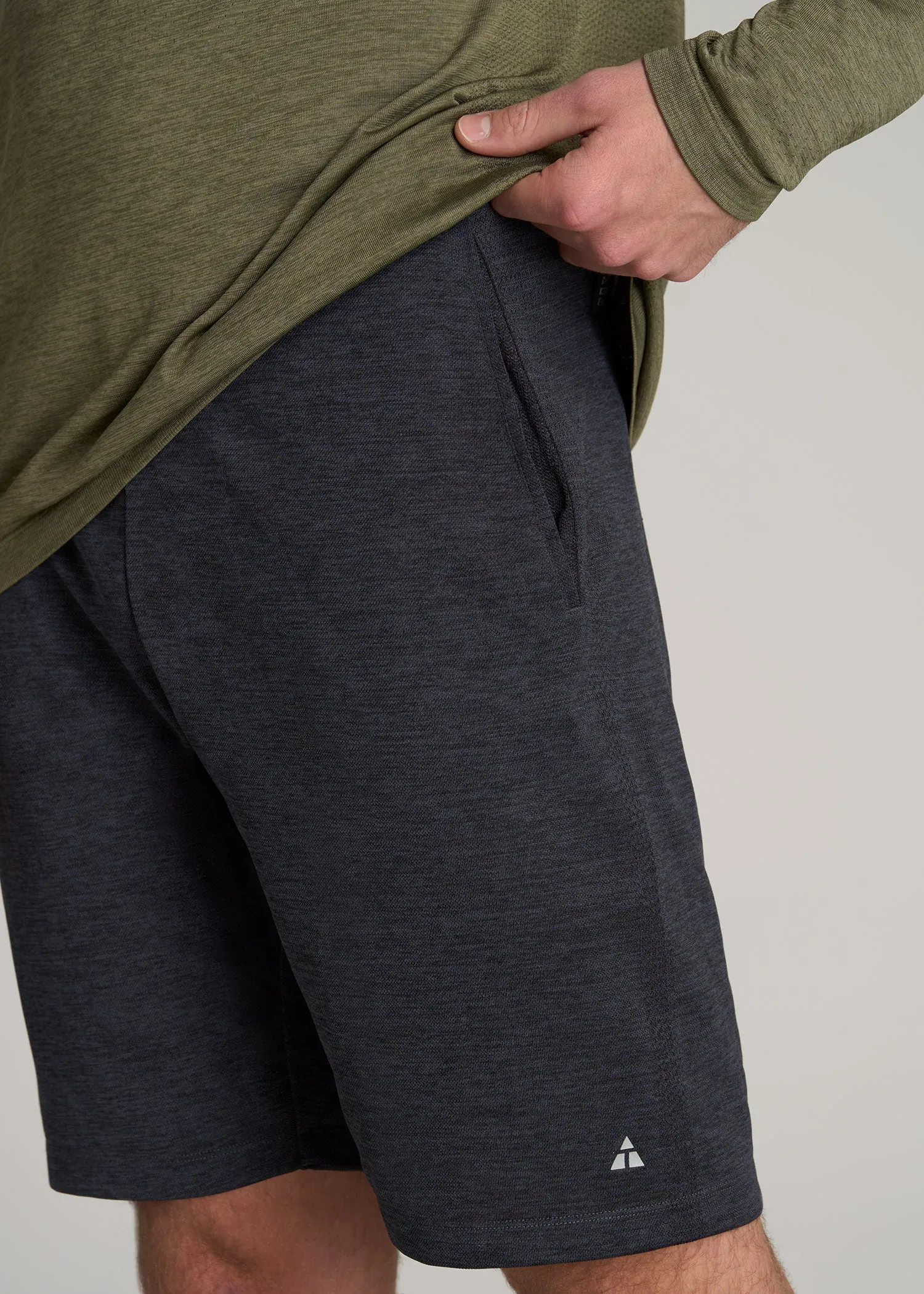 A.T. Performance Engineered Athletic Shorts for Tall Men in Charcoal Mix