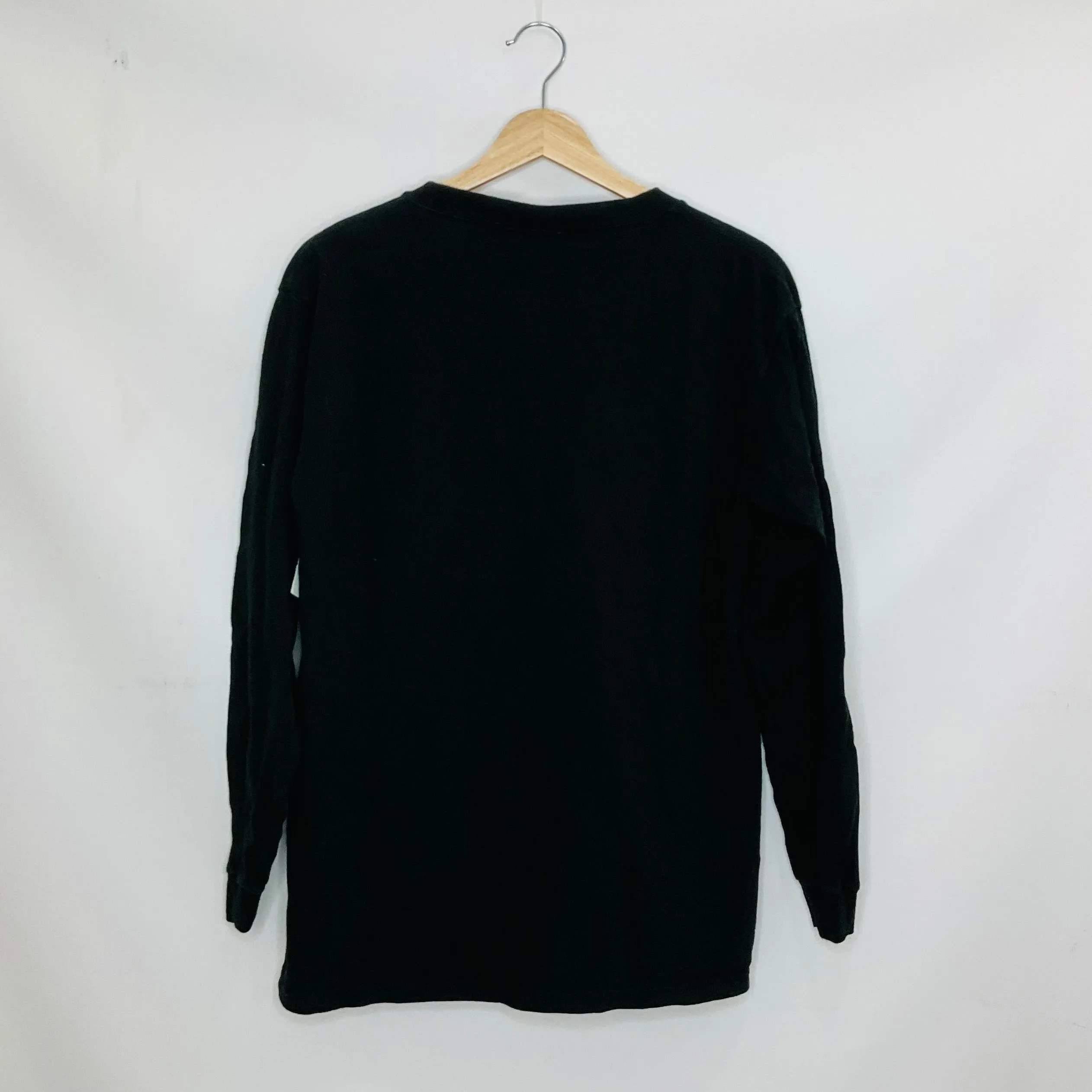 Athletic Top Long Sleeve Collar By Clothes Mentor In Black & Orange, Size: S