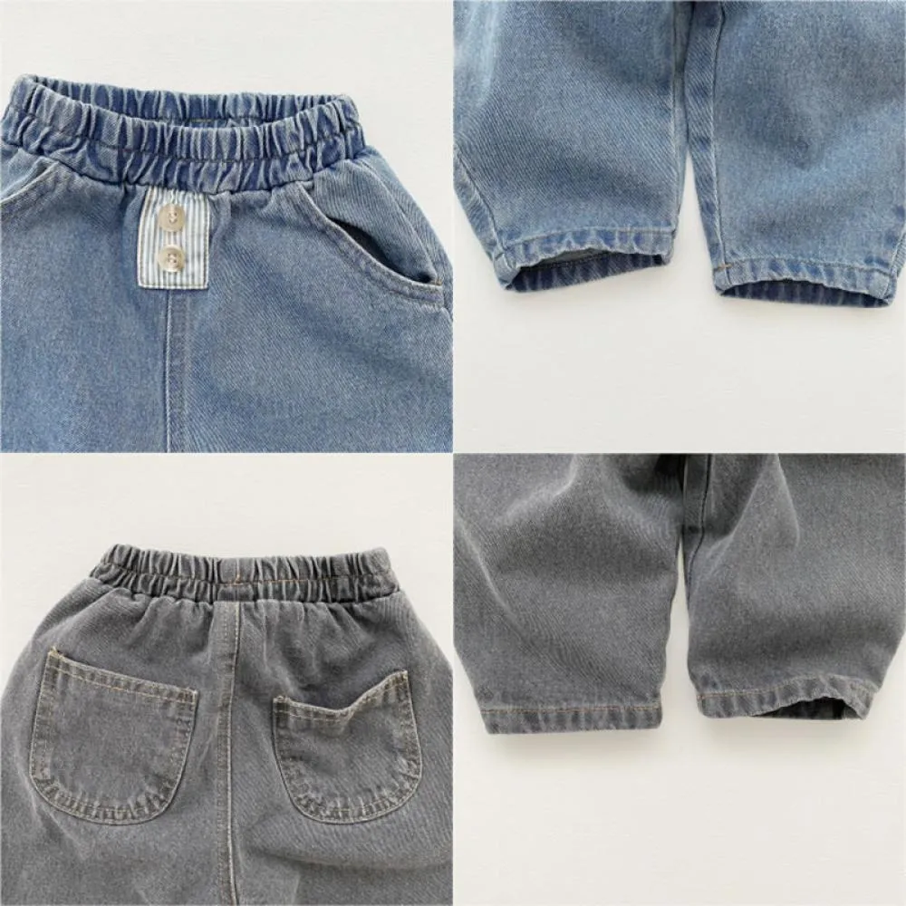 Autumn Winter Loose Baby Jeans Baby Pants Wholesale Baby Clothes