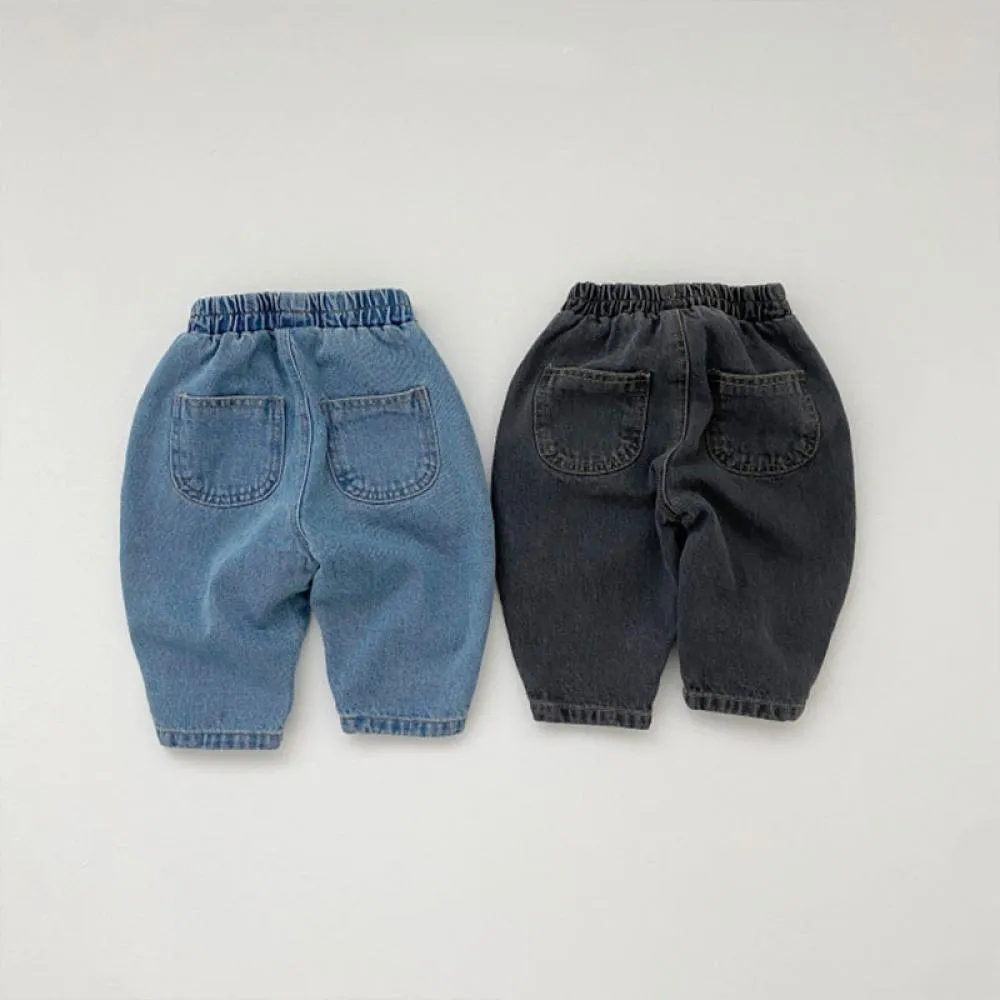 Autumn Winter Loose Baby Jeans Baby Pants Wholesale Baby Clothes