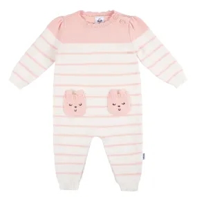 Baby Girls Bear Sweater Knit Romper