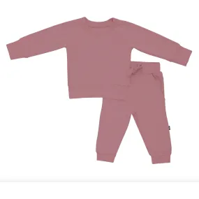 bamboo jersey jogger set | dusty rose