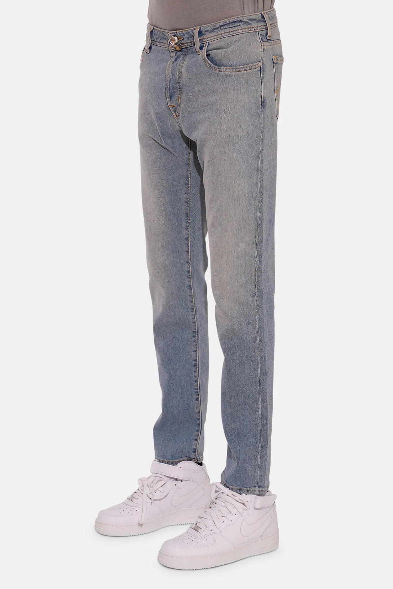 Bard Slim Fit Denim Light Blue w/ Biege Patch