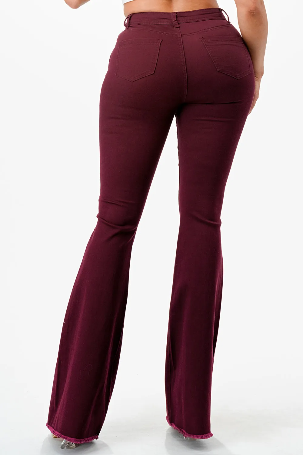 BC-450 BURGUNDY COLORED BELL BOTTOMS