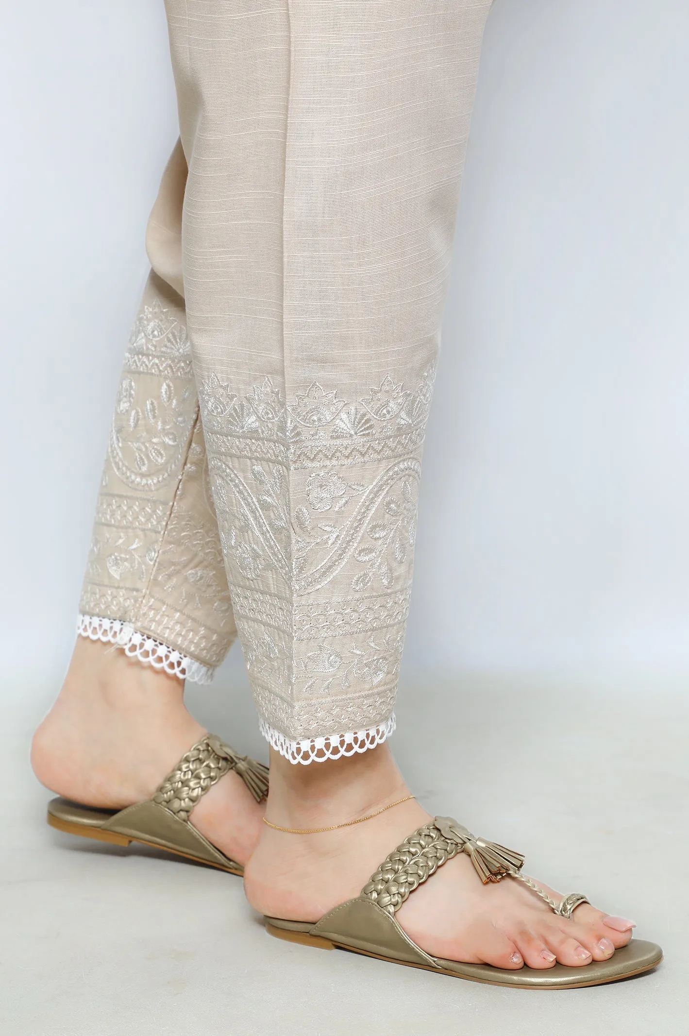 Beige Ladies Trouser