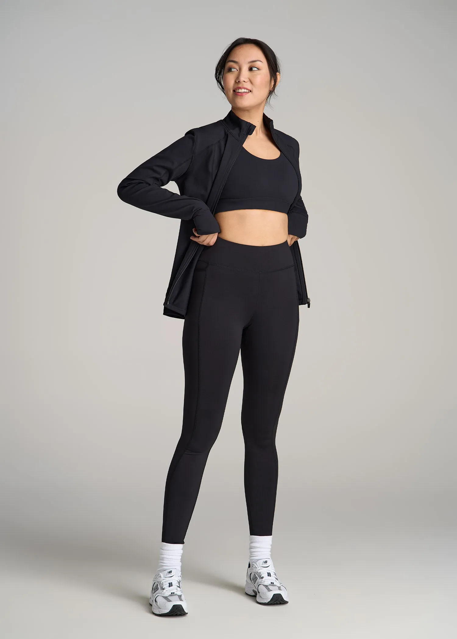 Bella Outer-Pocket Tall Women's Legging in Black