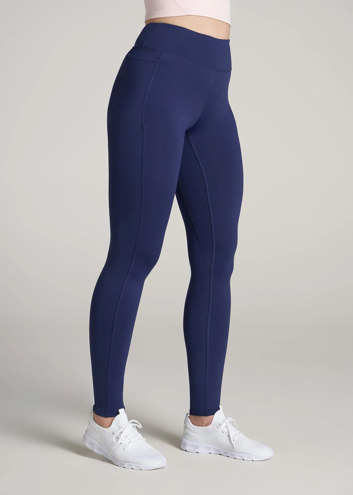 Bella Outer-Pocket Tall Women's Legging in Midnight Blue