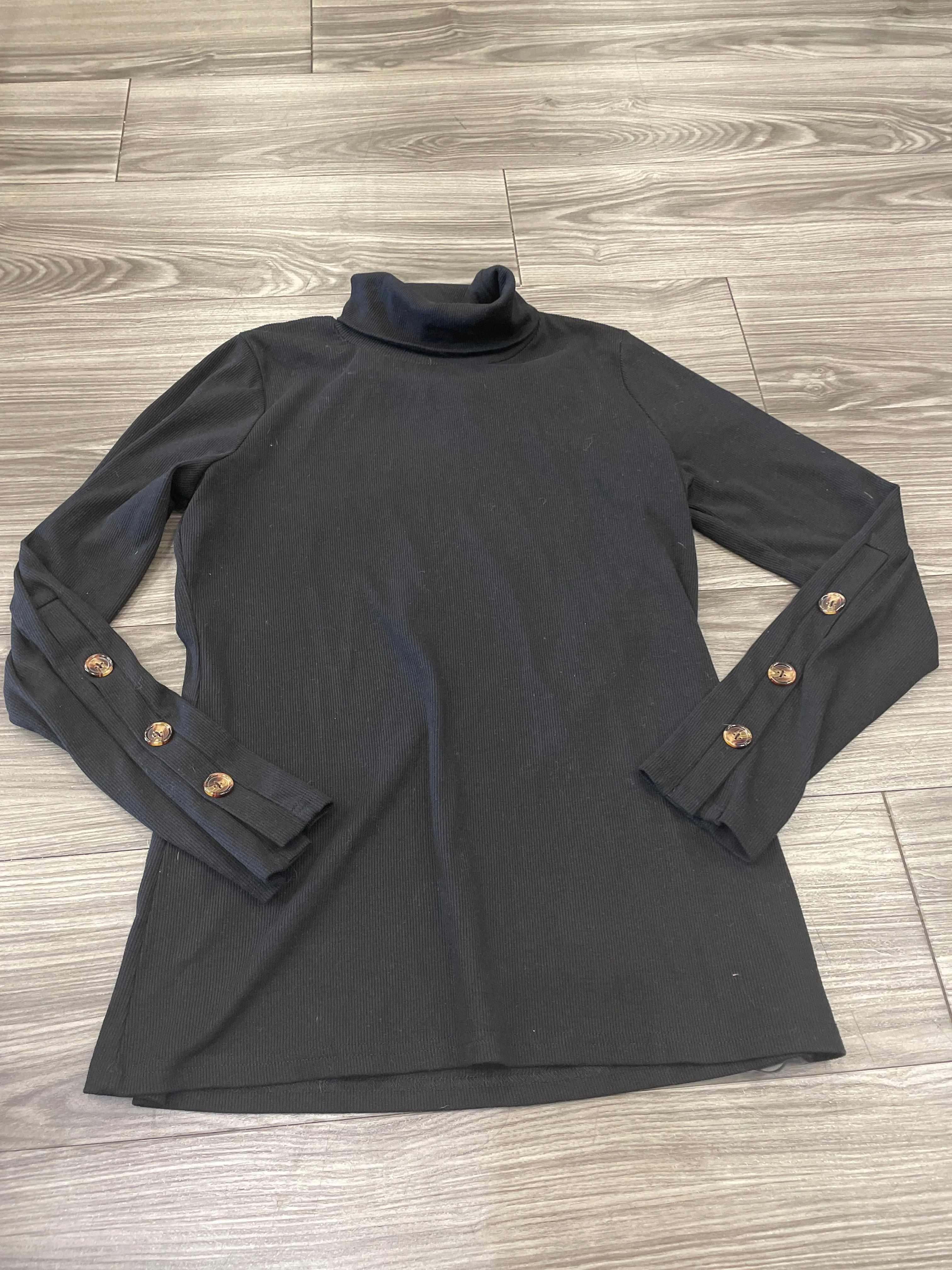 Black Top Long Sleeve Clothes Mentor, Size L