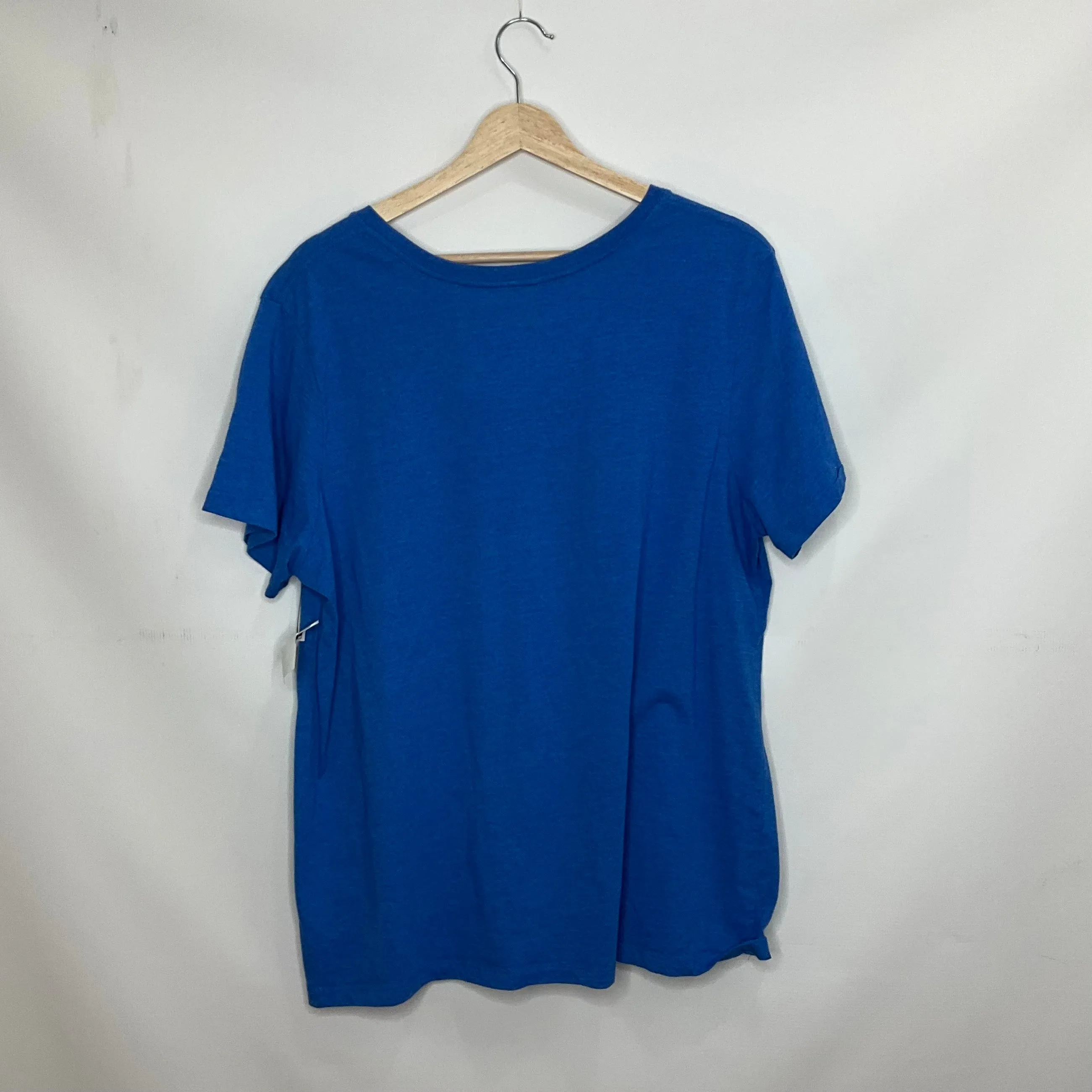 Blue Top Short Sleeve Clothes Mentor, Size 3x