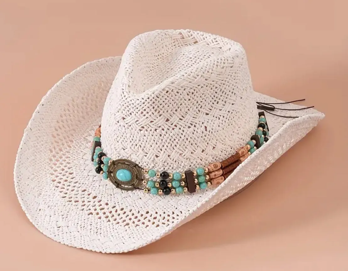 Bohemian Western Style Cowboy-Cowgirl Straw Hat