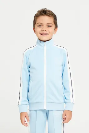 Boys Blue Zipper Sweatshirt