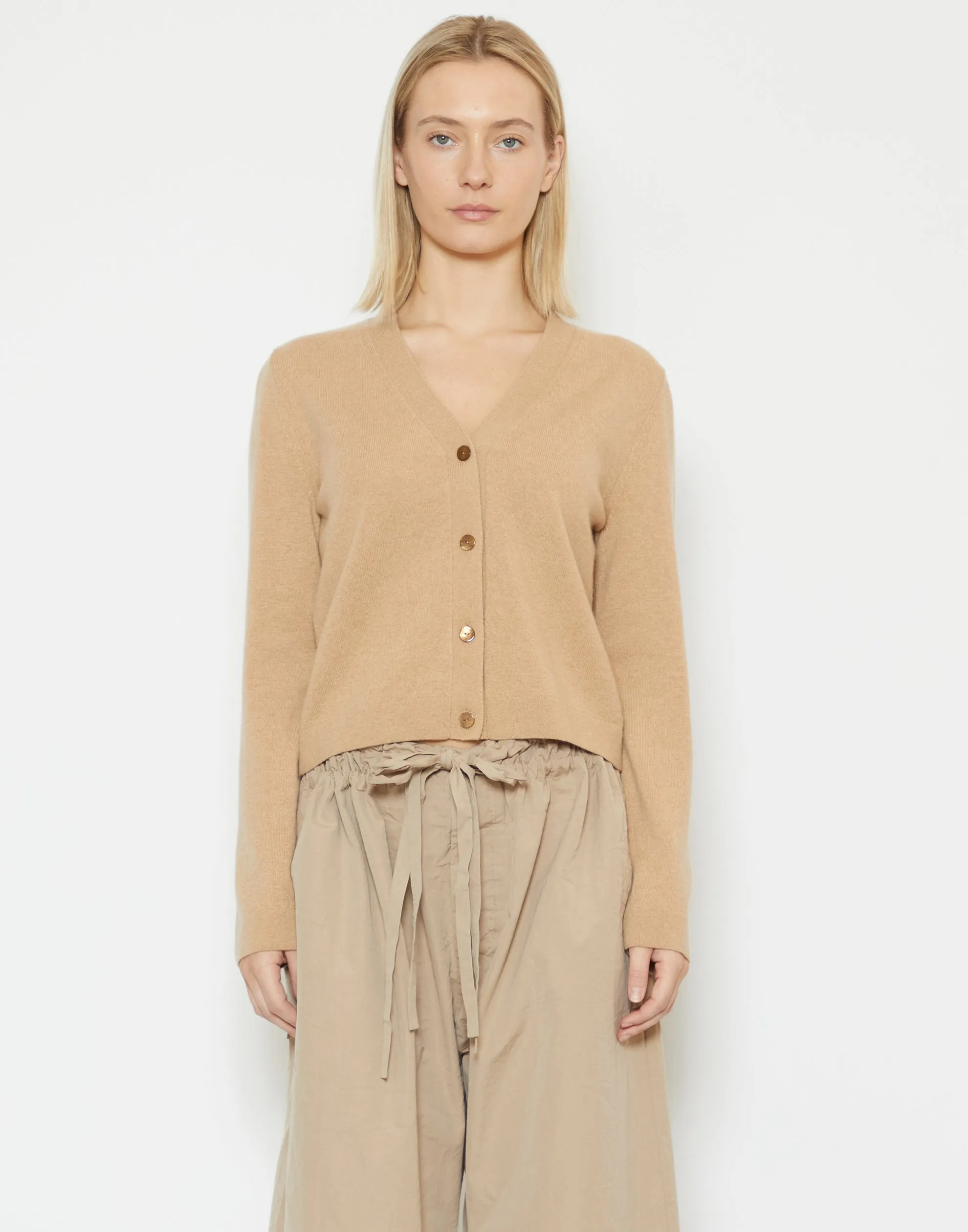 Camel Cashmere Patsy Cardigan