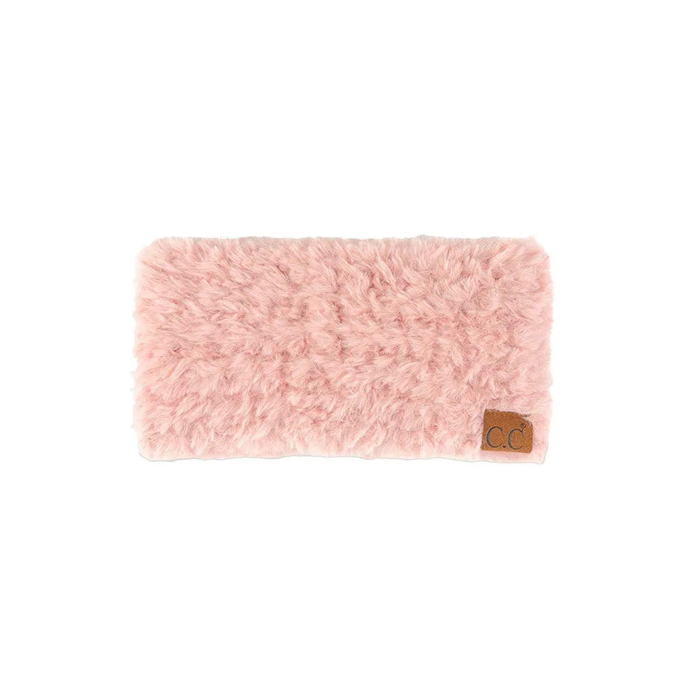 C.C Solid Color Faux Fur Headwrap