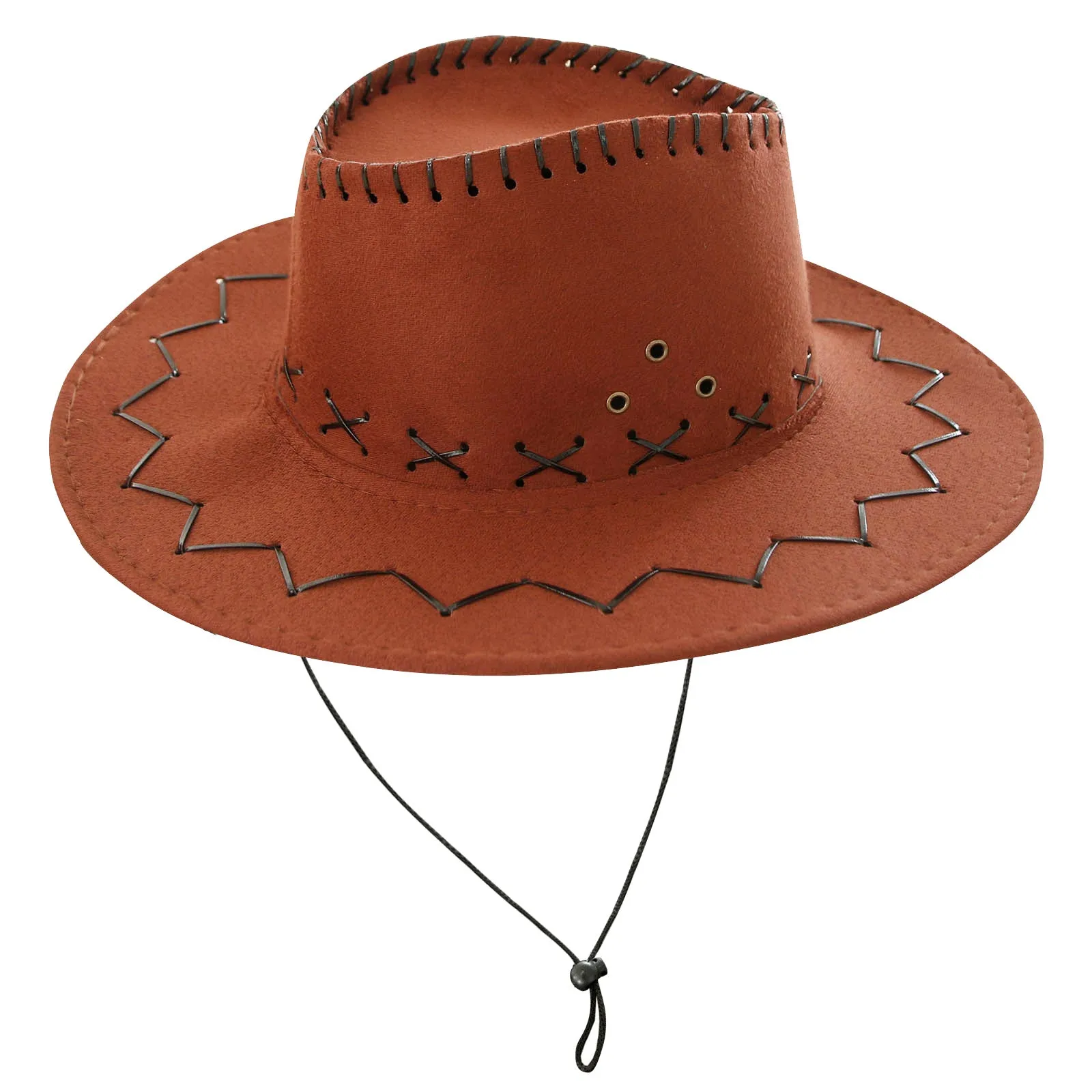 Charmian Lanzom Women Men Classic Felt Wide Brim Western Cowboy Cowgirl Hat