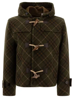 CHECK DUFFLE COAT