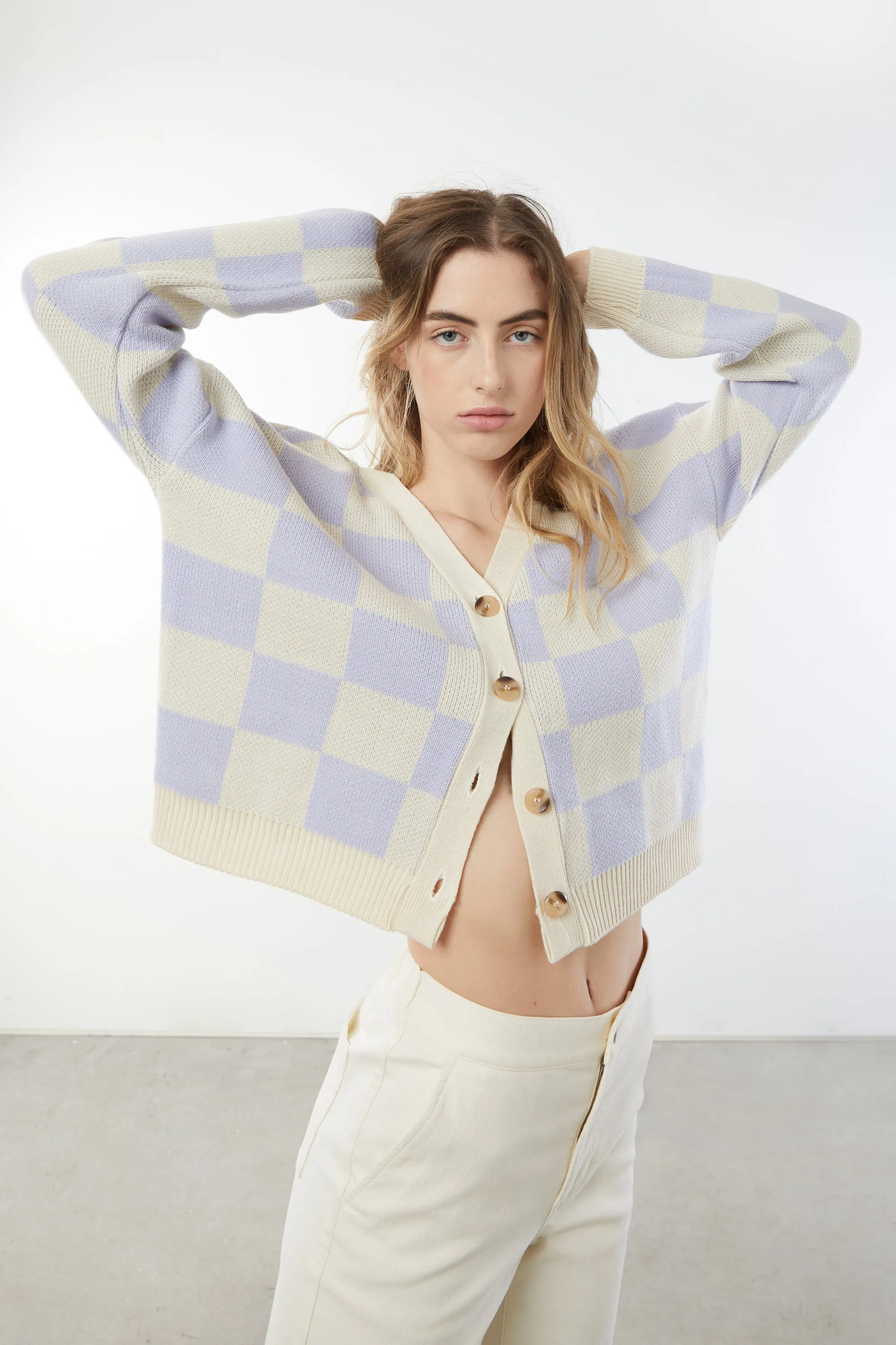 CHECKERED CARDIGAN