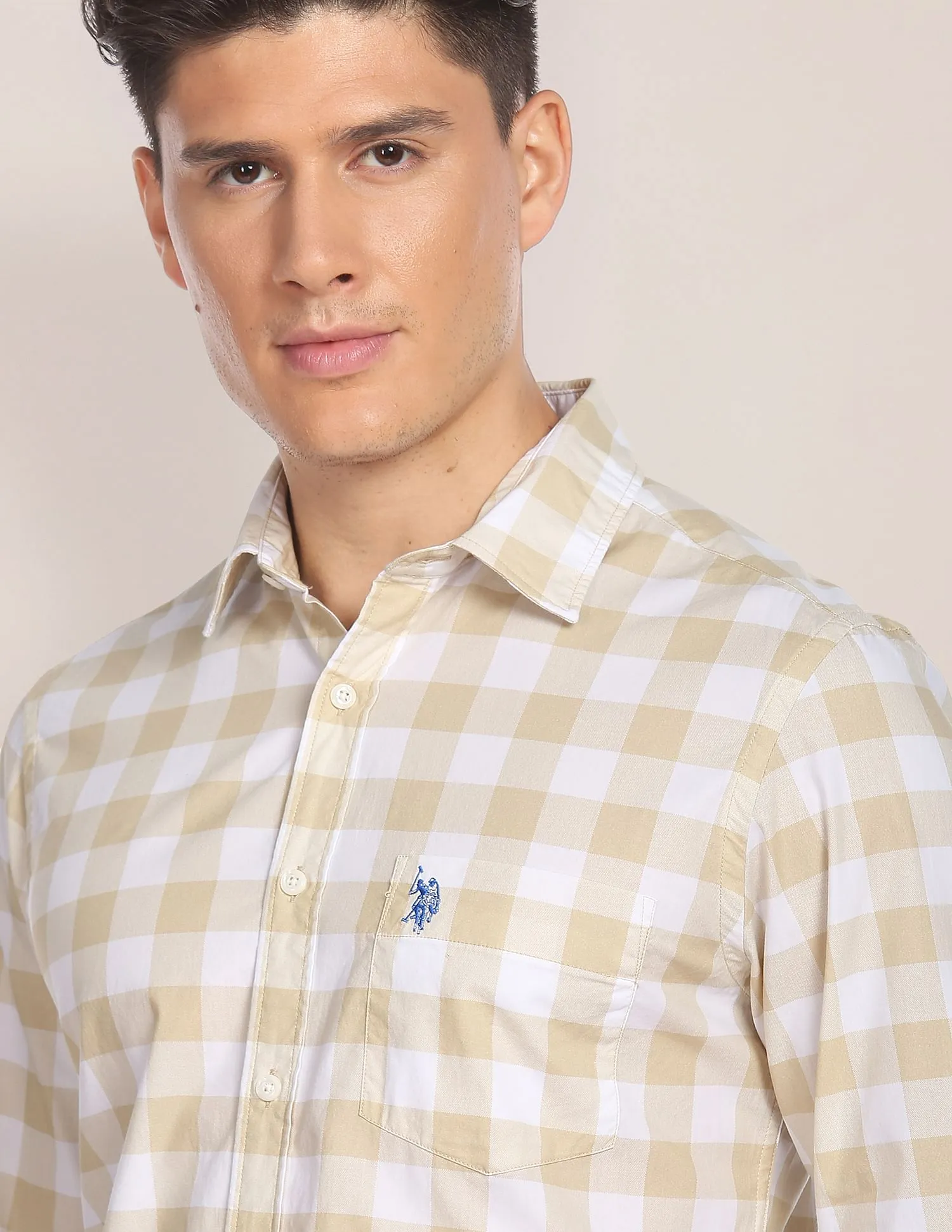 Cotton Check Casual Shirt