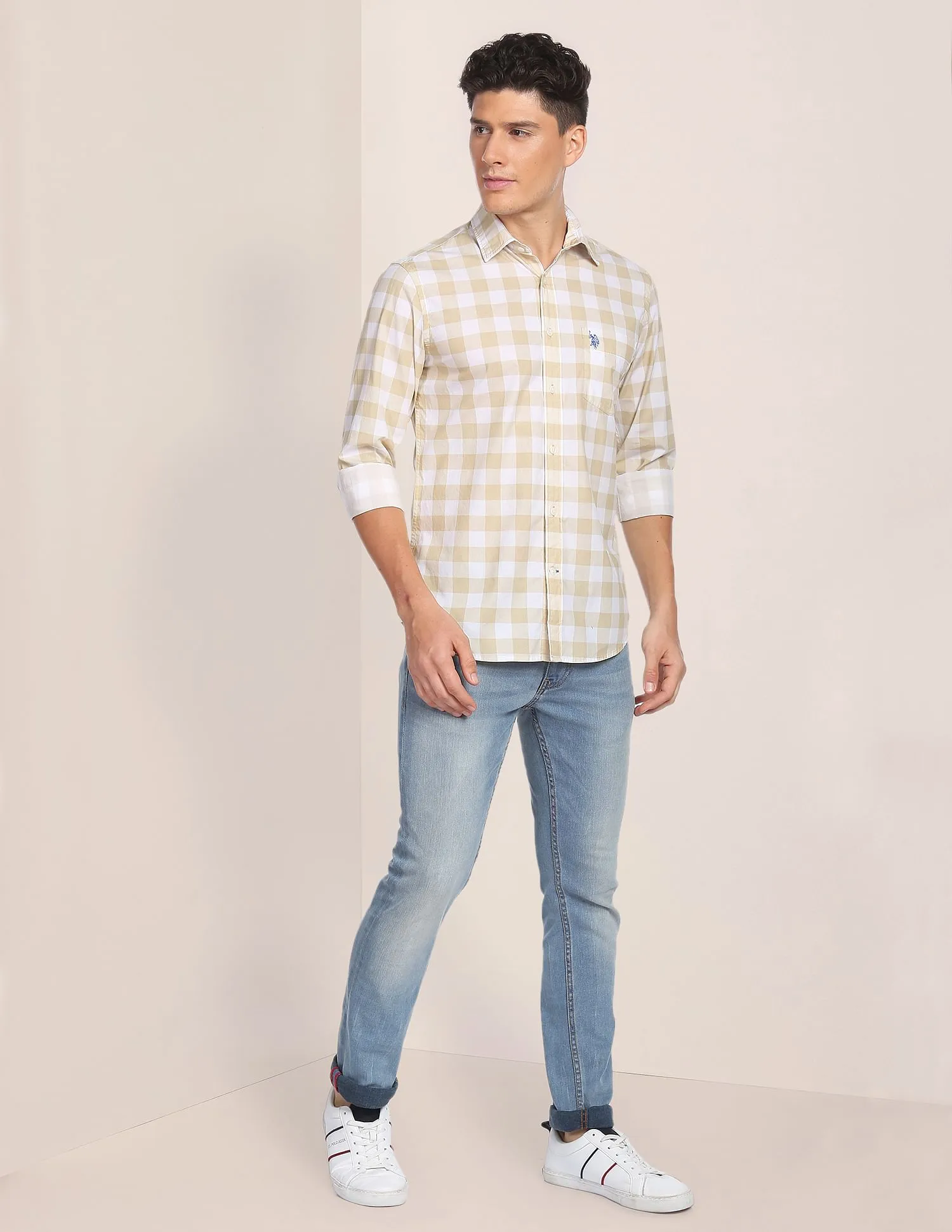 Cotton Check Casual Shirt