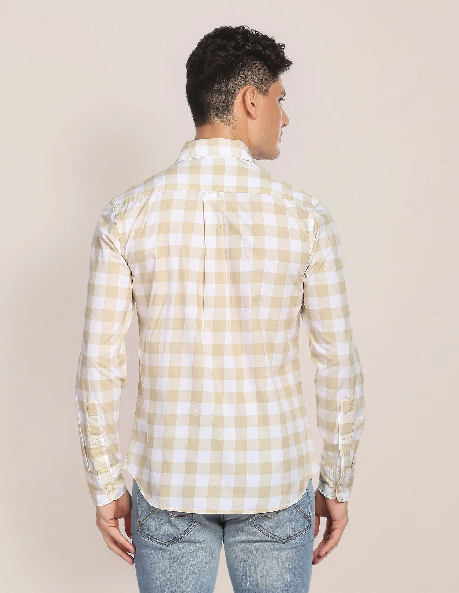 Cotton Check Casual Shirt