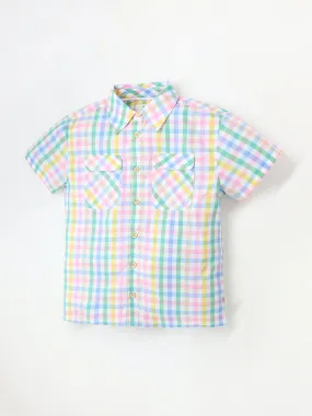 Cotton Double Pocket Check Shirt for Boys