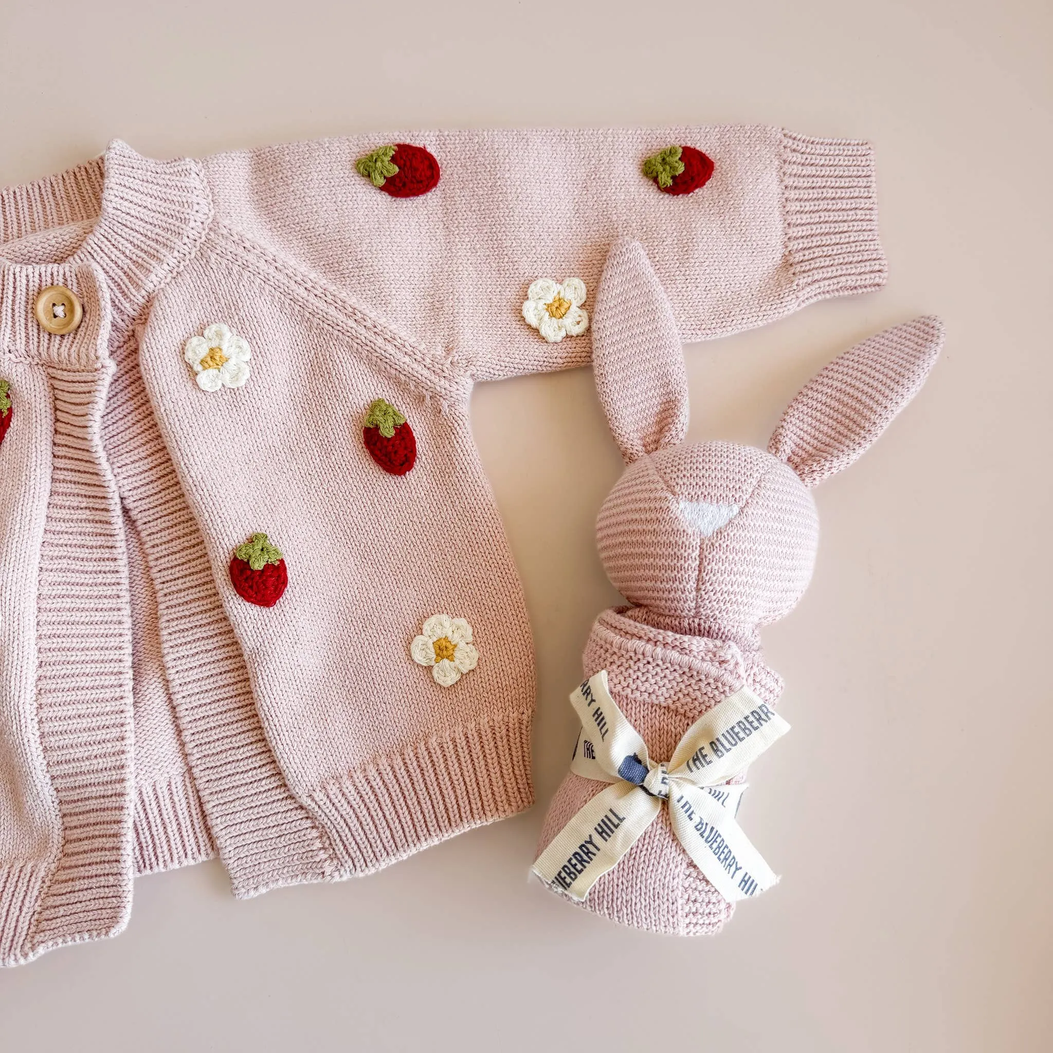 Cotton Strawberry Flower Cardigan