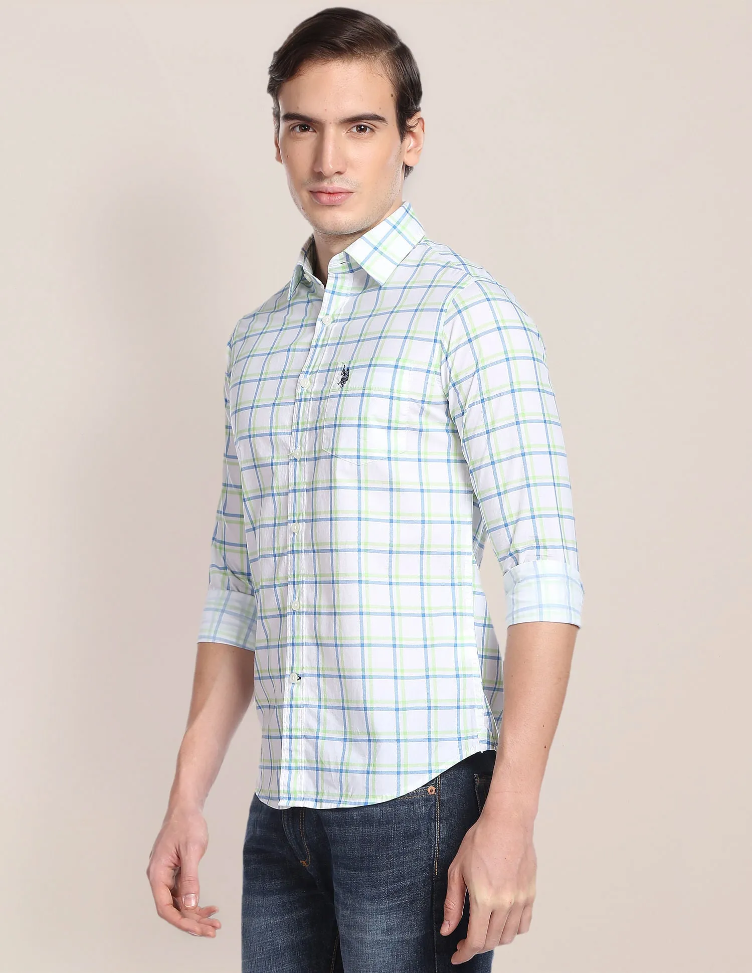 Cotton Tartan Check Shirt