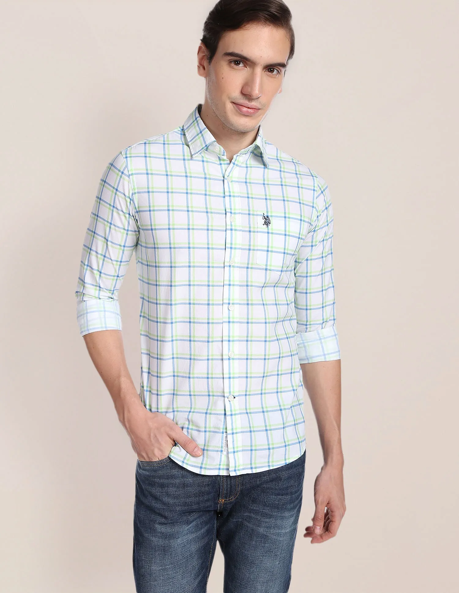 Cotton Tartan Check Shirt