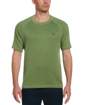 Crew Neck Seersucker Knit Tee