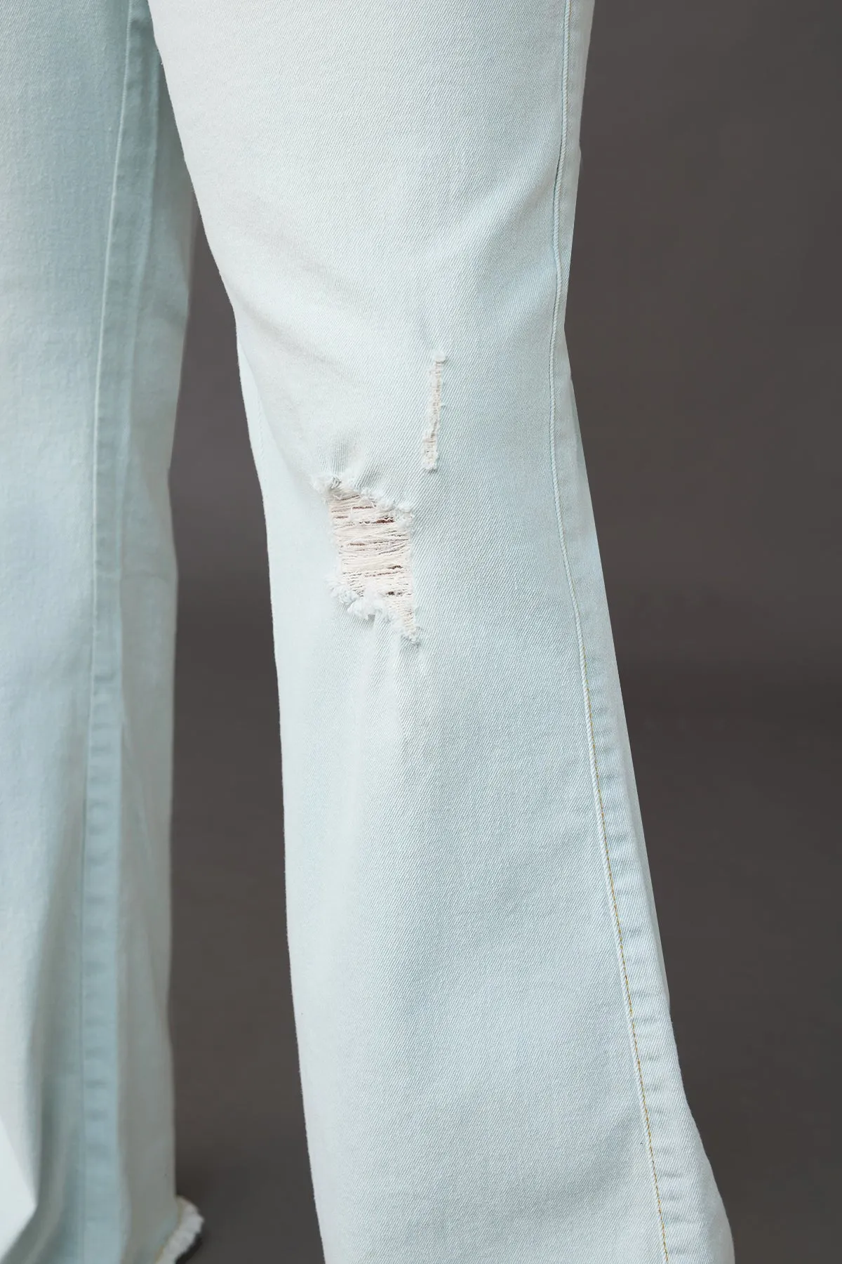 Curve Light Blue Wash Bell Bottom Jeans