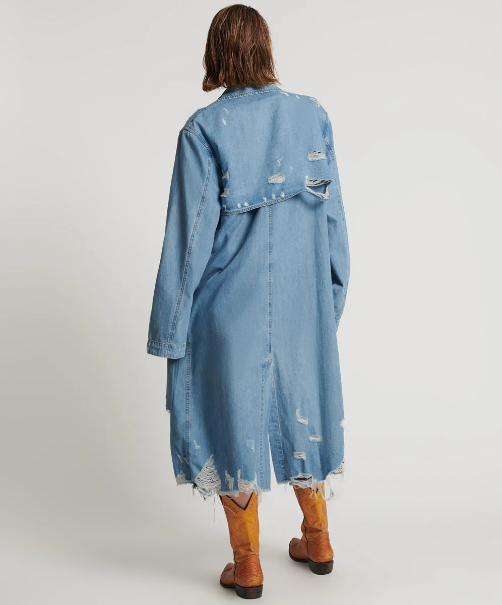 Denim Trench Coat - Pacifica