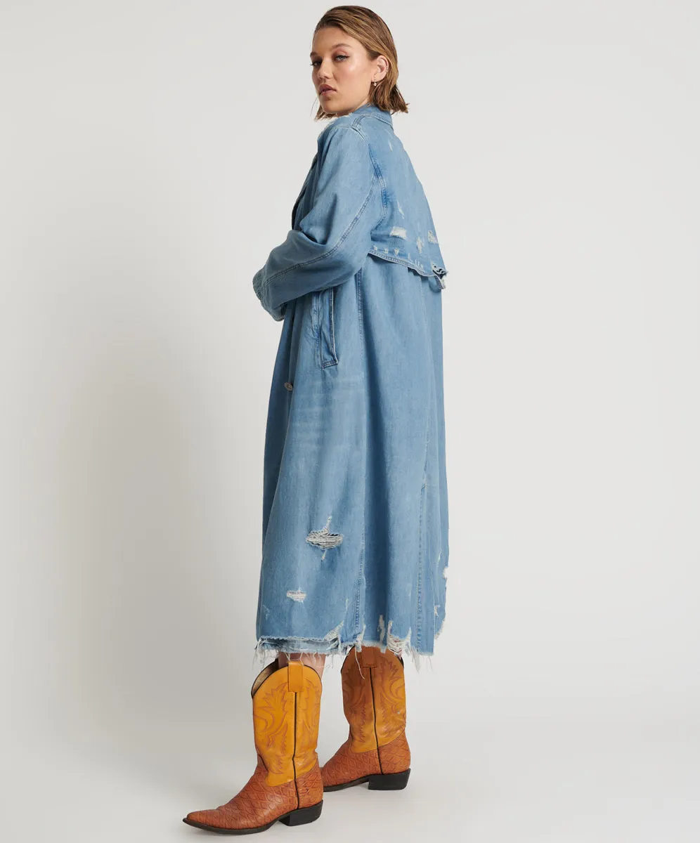 Denim Trench Coat - Pacifica