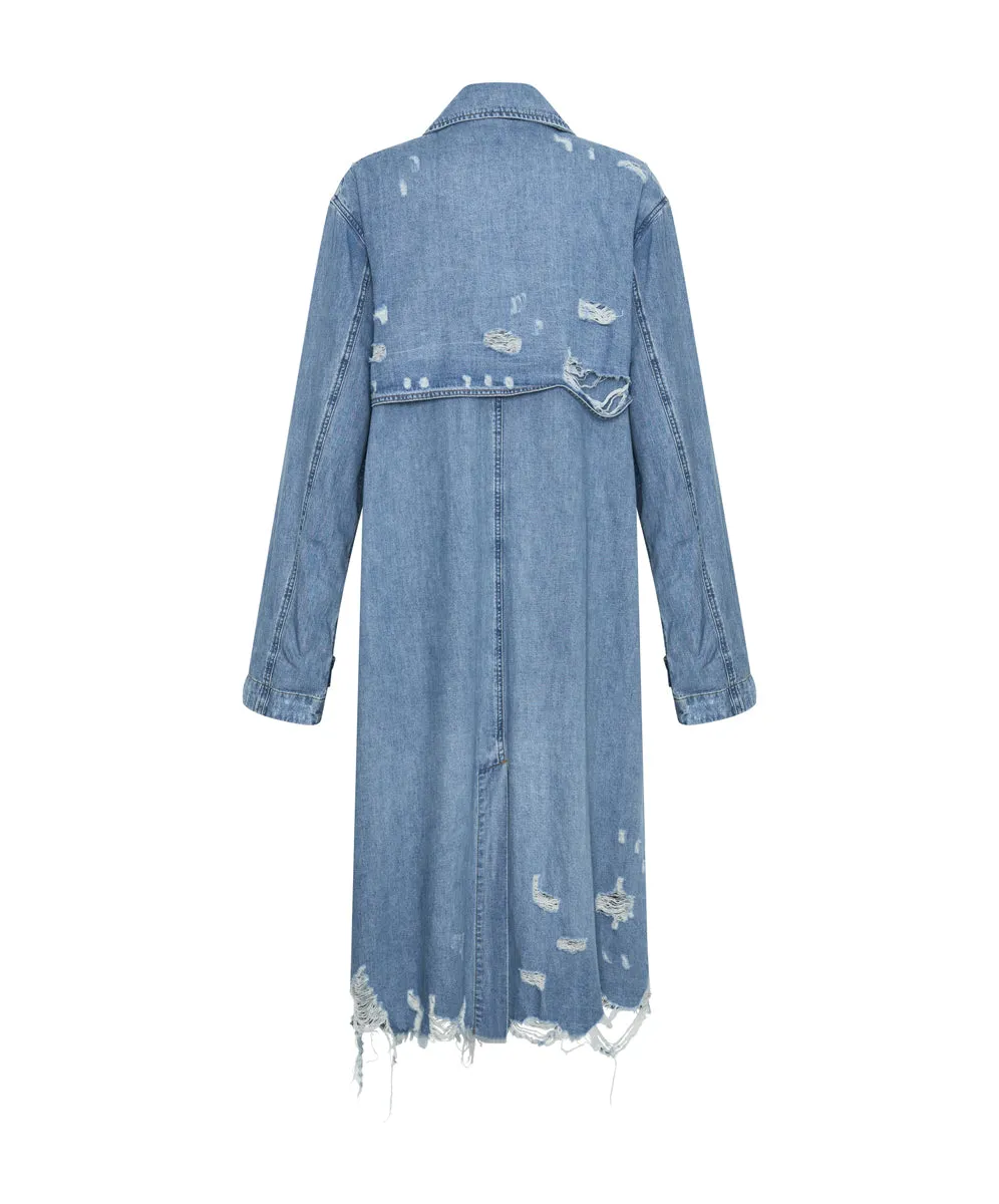 Denim Trench Coat - Pacifica