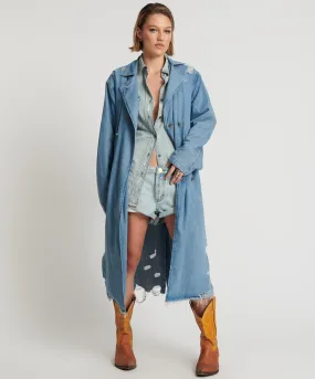 Denim Trench Coat - Pacifica